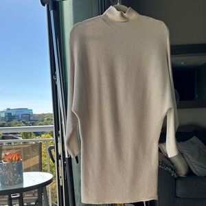 Leith Soft Cream Turtleneck Sweater